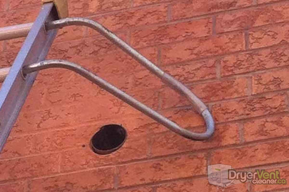 Install dryer vent after builder forgot