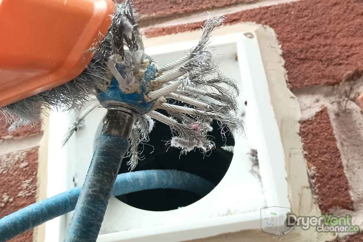 Brush removed from dryer vent